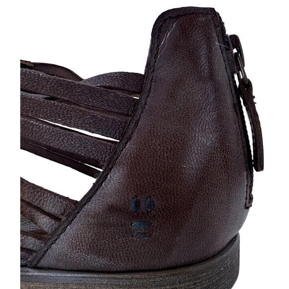 ROAN by Bed Stu Women's Alumnus Brown Leather Gladiator Open Toe Sandal Size 8 - Picture 8 of 12